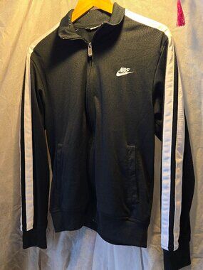 Nike Jacket Men’s L Black Full Zip Long Sleeve Warm Up Sport Outdoor, Minor Flaw